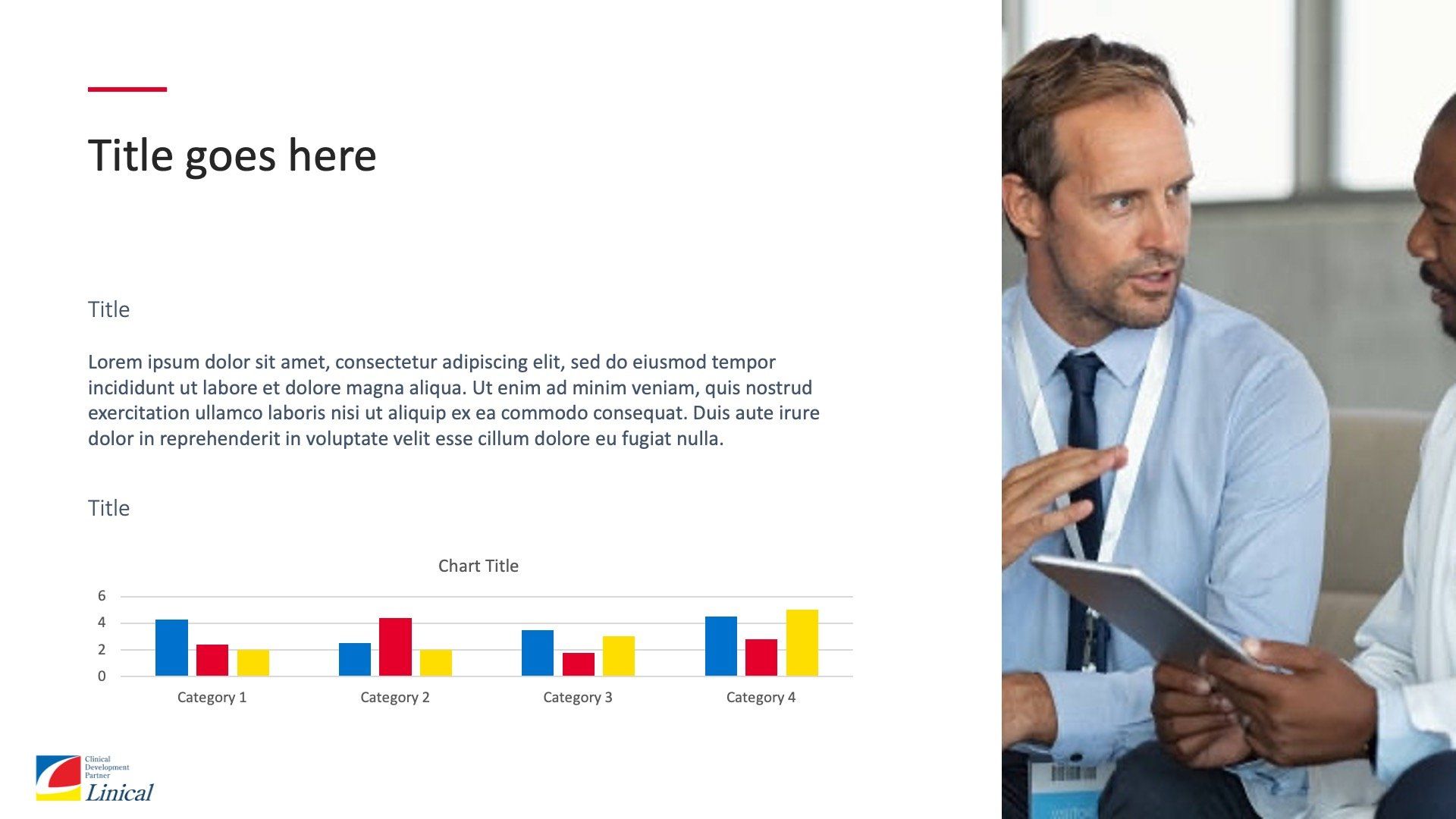A slide showing a bar chart titled 