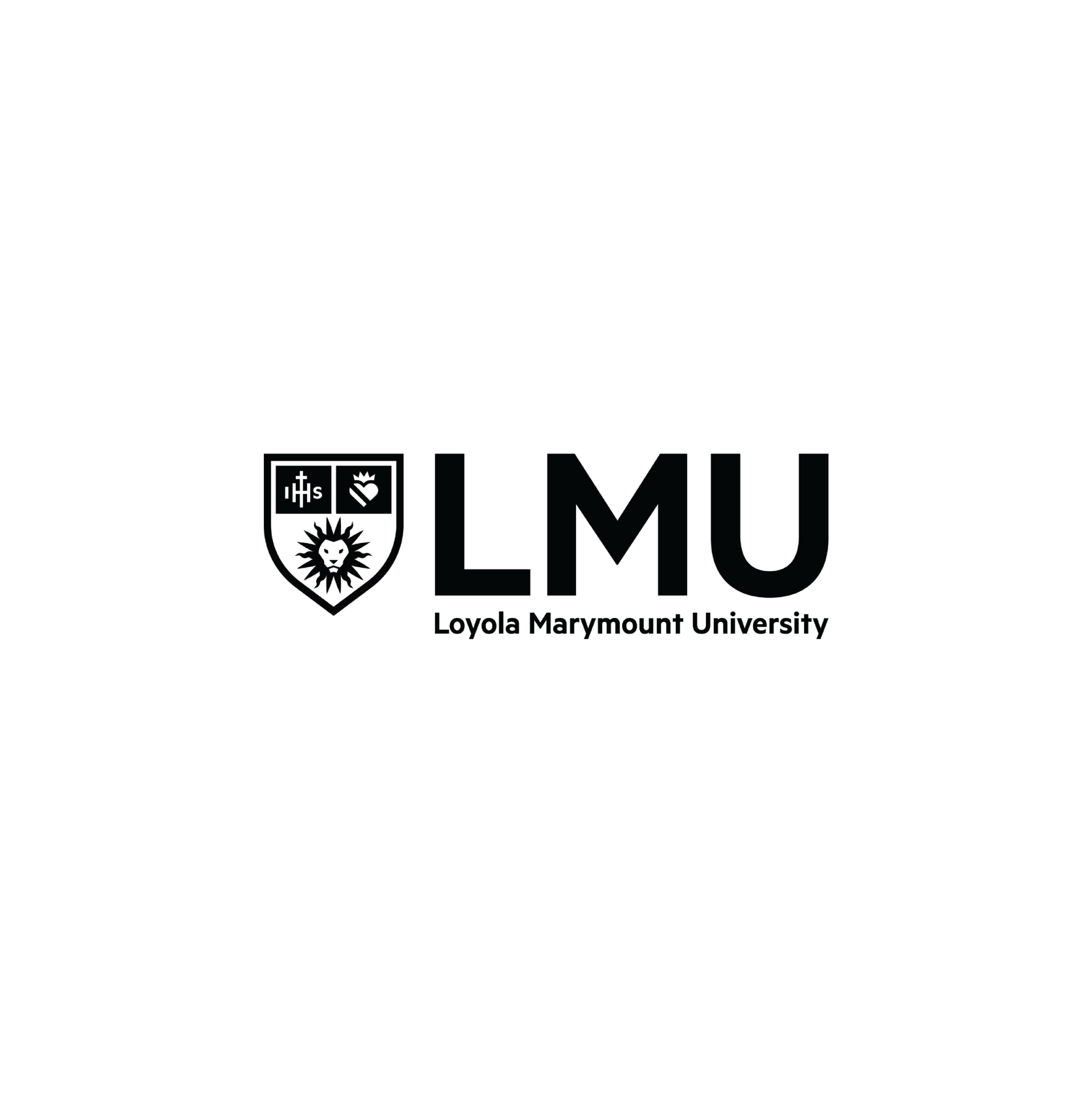 Loyola Marymount University logo: a shield emblem next to the letters 