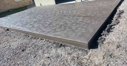 Charcoal Colour Hand Stiple — Launceston, TAS — Kindred Concreting Charcoal Colour Hand Stiple — Launceston, TAS — Kindred Concreting