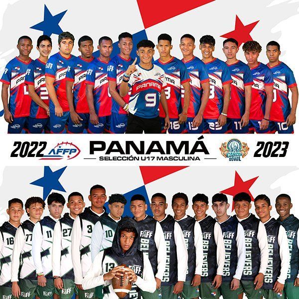 Panama national flag football team graphic for 2022 and 2023