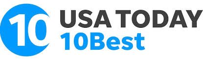 USA TODAY 10Best logo: Blue circle with 