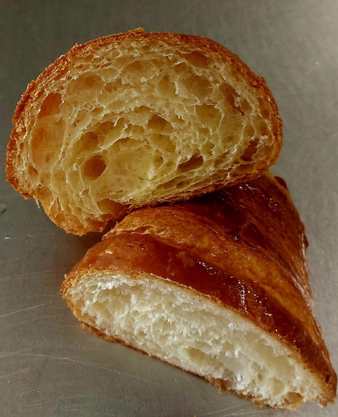 brioche alla crema aperta