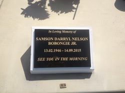 Black memorial plaque: 
