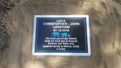 Memorial plaque with name 