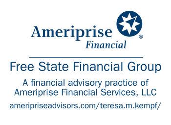 Ameriprise Financial logo: Free State Financial Group, a financial advisory practice, with website.
