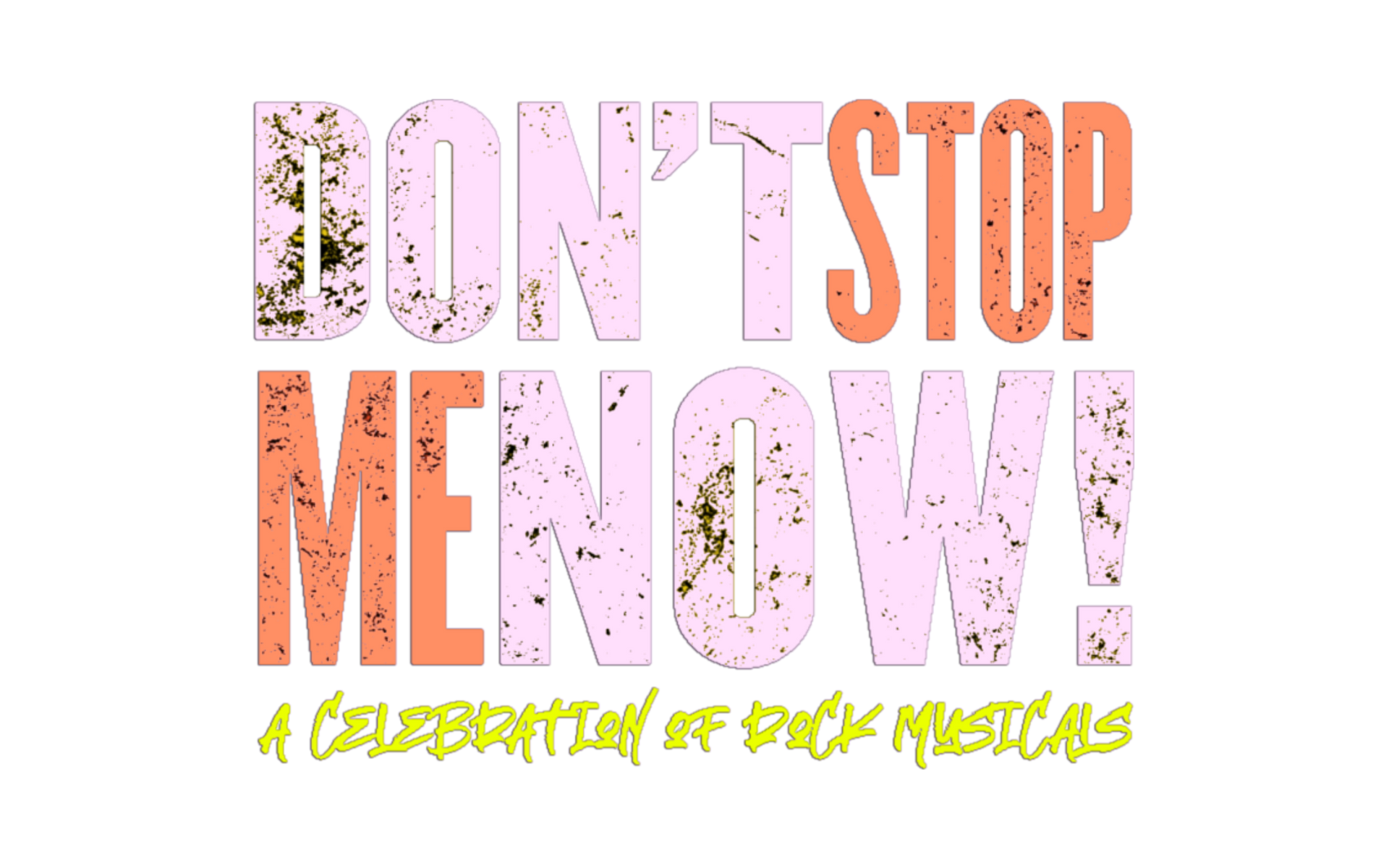 “Don’t Stop Menow!” floral and peach text with “A celebration of pink menses” in yellow script