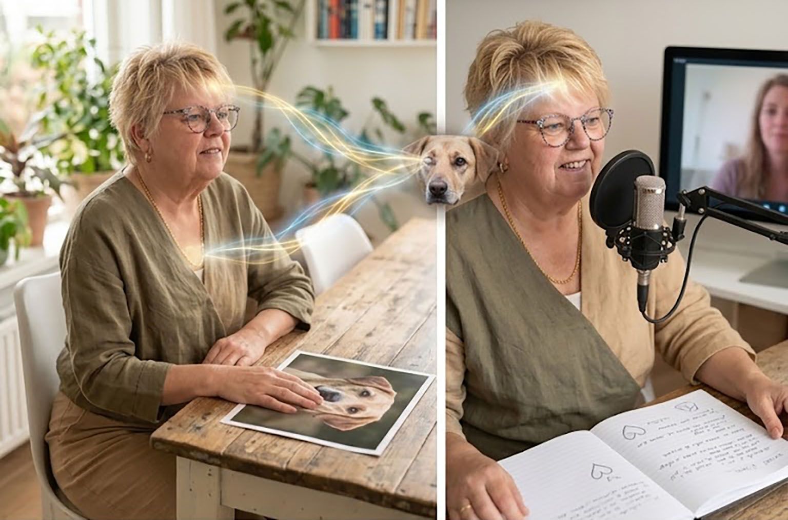Energetisch contact met een dier
