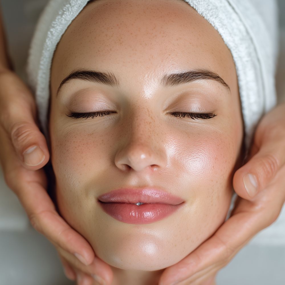 Patient skin looking clear and hydrated after a hydrofacial at AgeSmart