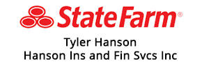 State Farm logo with agent information: 