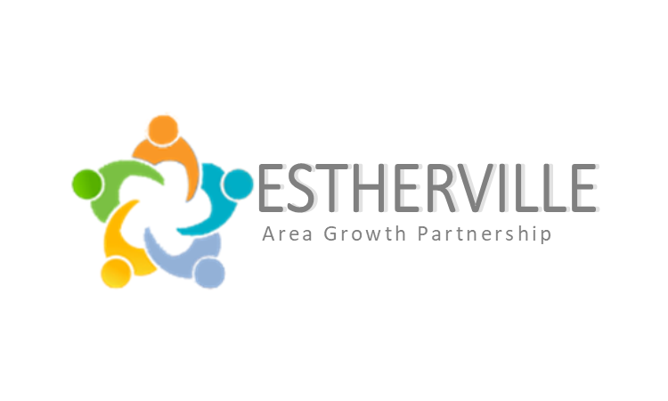 The logo for Estherville Area Growth Partnership