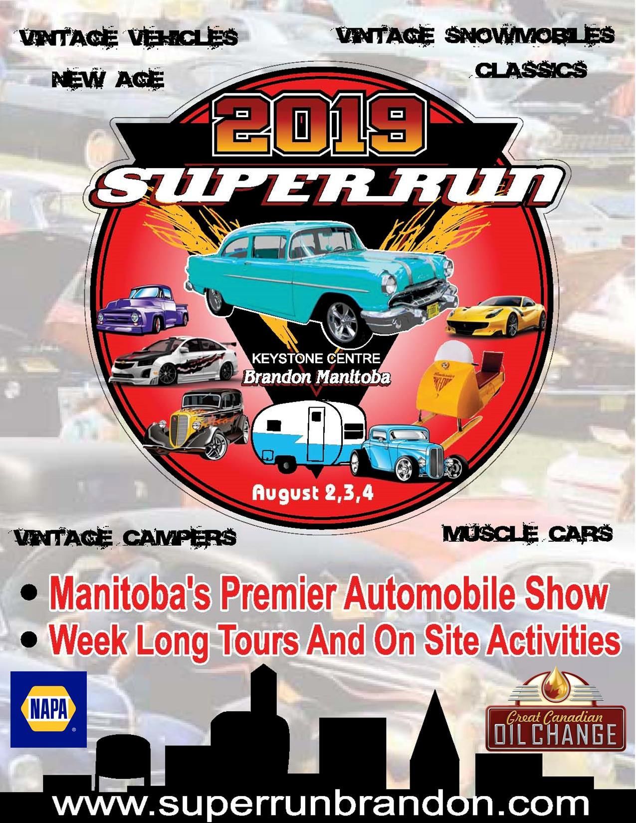 A poster for the manitoba 's premier automobile show