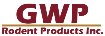GWP Rodent Products Inc. logo in maroon and brown text on a white background