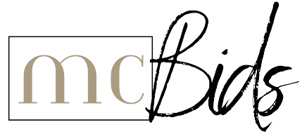 McBids logo with beige “mc” and black script “Bids” on a white background