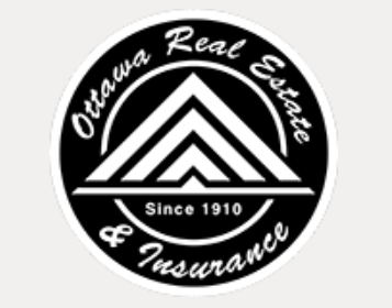 Ottawa Rea Estate & Insurance logo with stylized house roof and “Since 1910” text