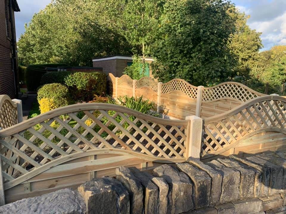 Omega trellis fence panels Birmingham