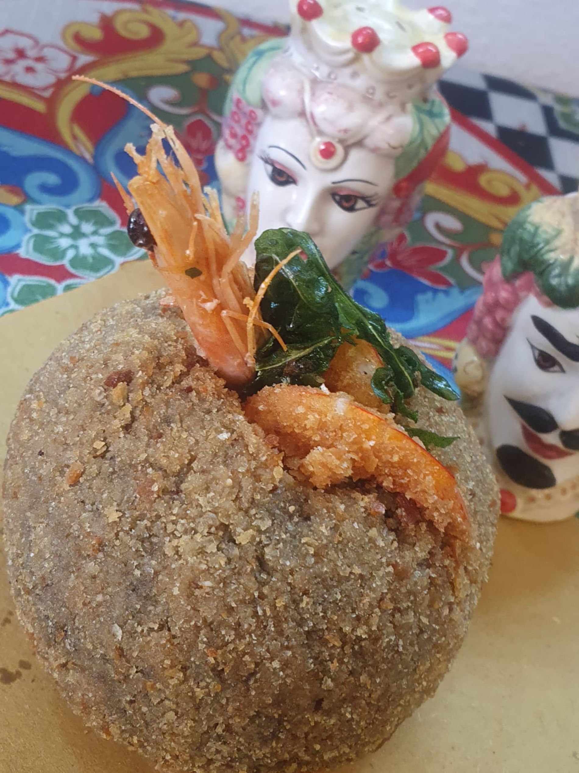 arancina con gamberi