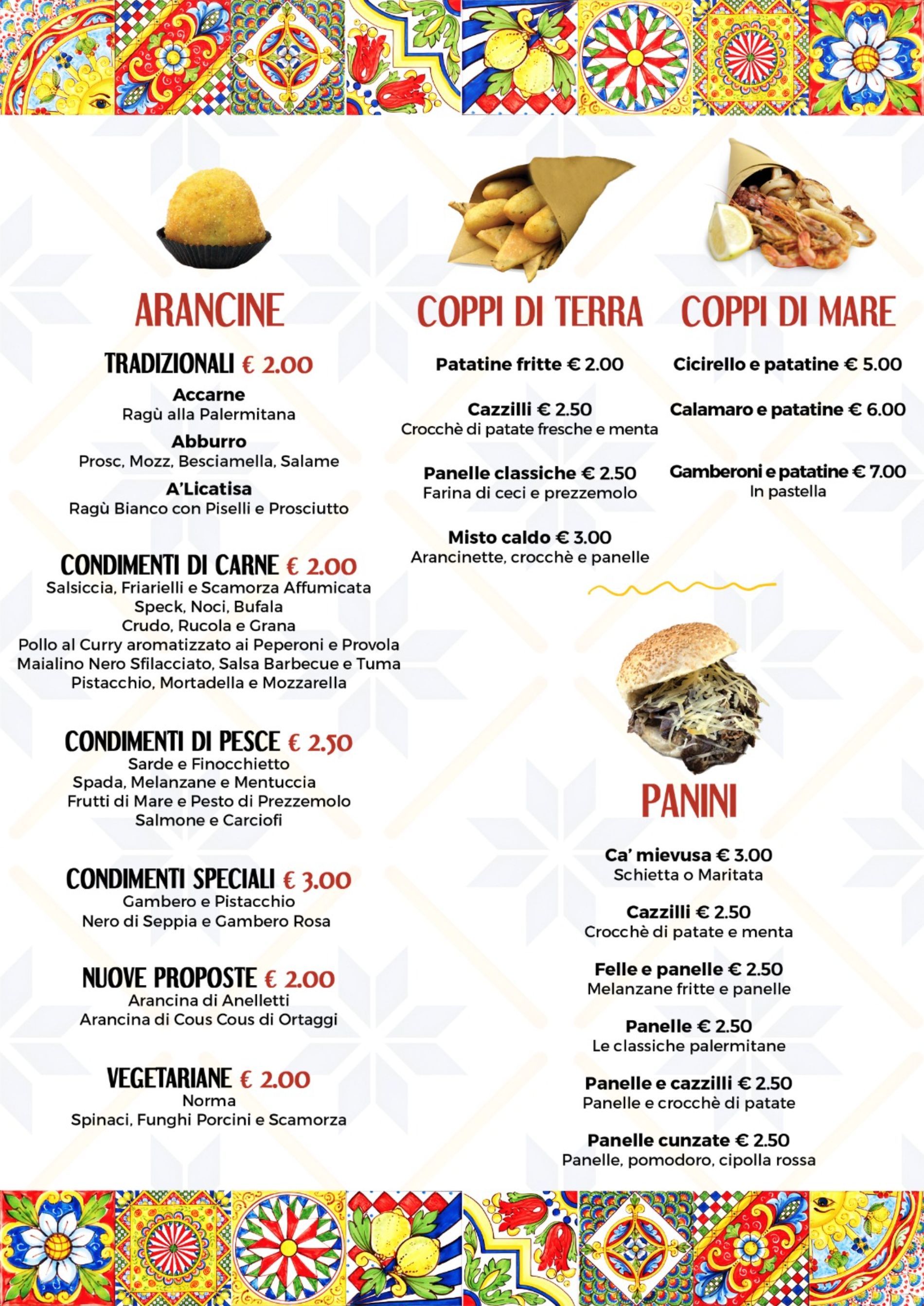 menù esclusivo