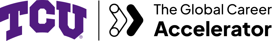 TCU and The Global Career Accelerator logos