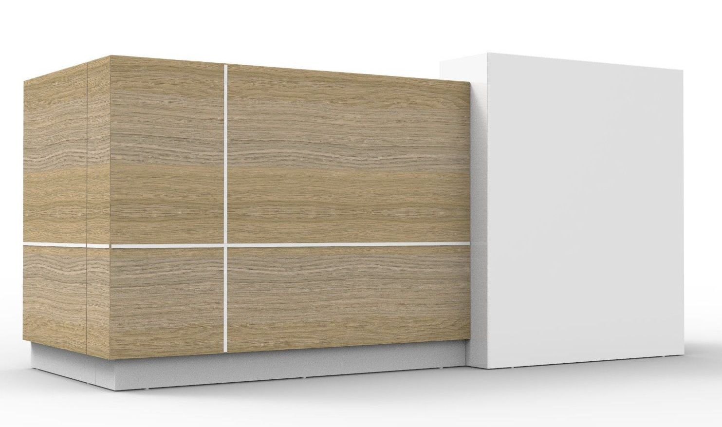 p-end desk white