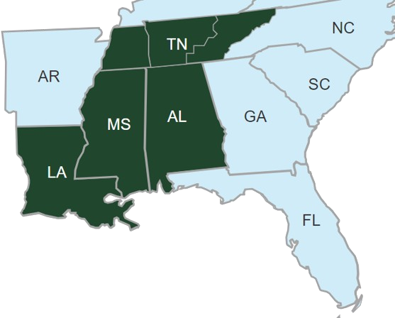 Columbus Fence Company Service areas map
