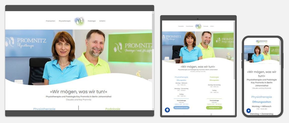 Website-Vorschau: Physiotherapie Promnitz Berlin
