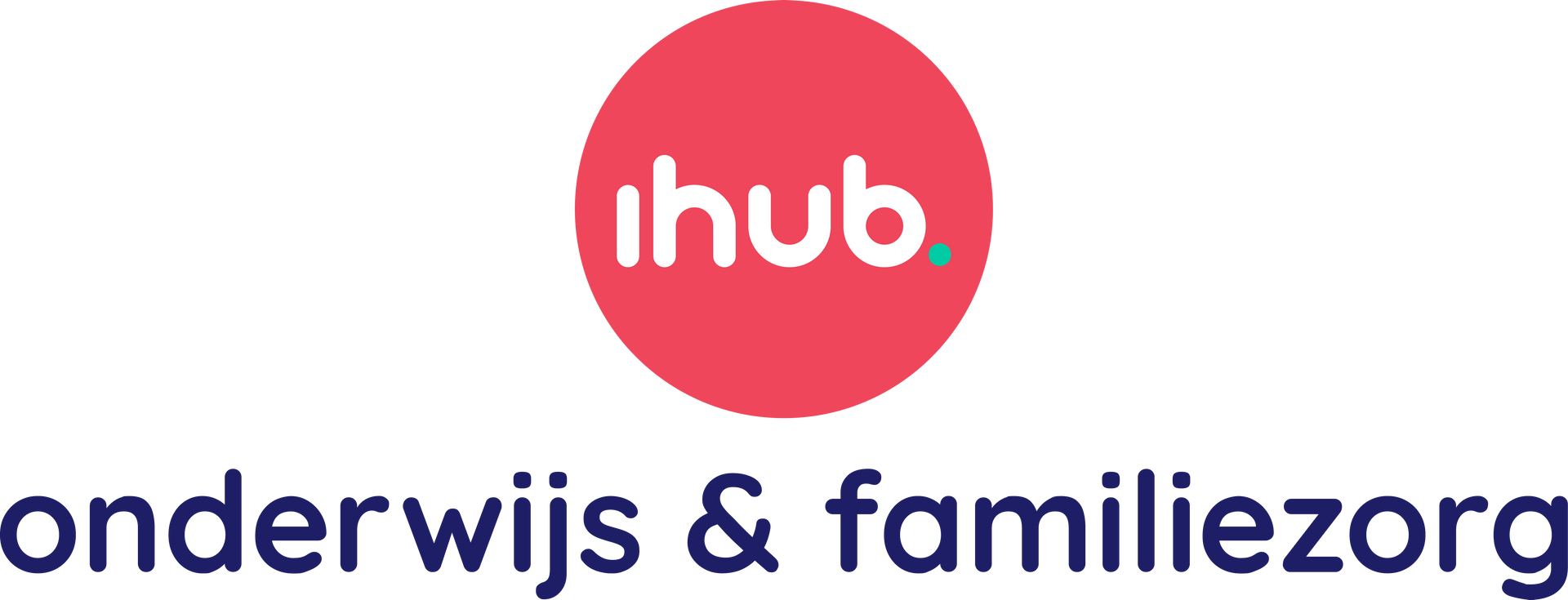 Ihub logo above the text “onderwijs & familiezorg”