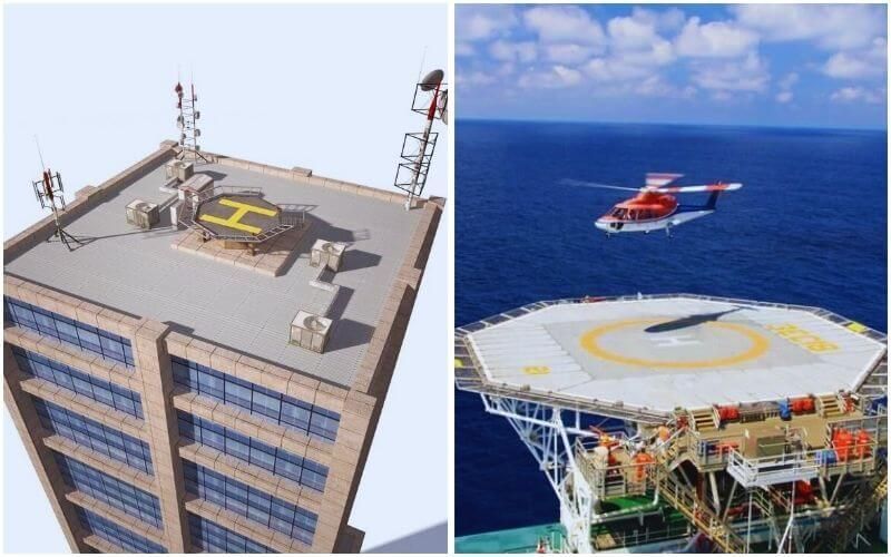 Rooftop Helipad Landing