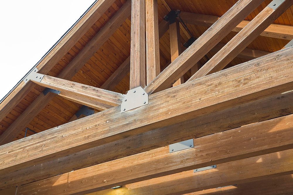 Palladian Truss With Beams And Wooden Roof — Trussted Frames & Trusses in Cessnock, NSW