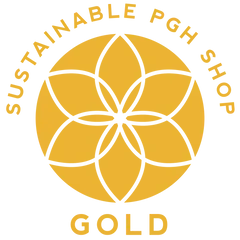 Gold Sustainable PGH Shop logo with a stylized flower and the word “GOLD” underneath