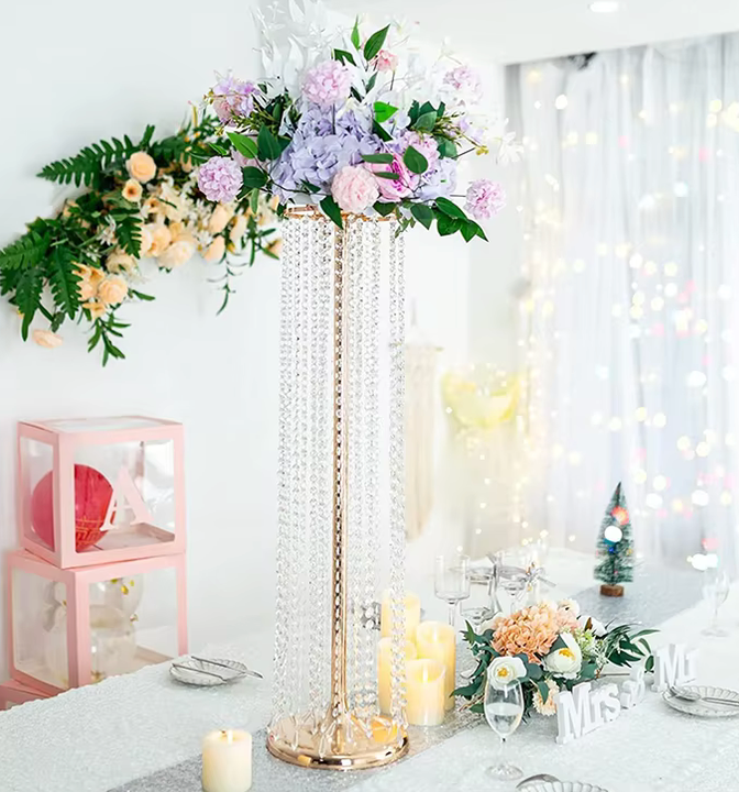 Crystal Column Centerpieces