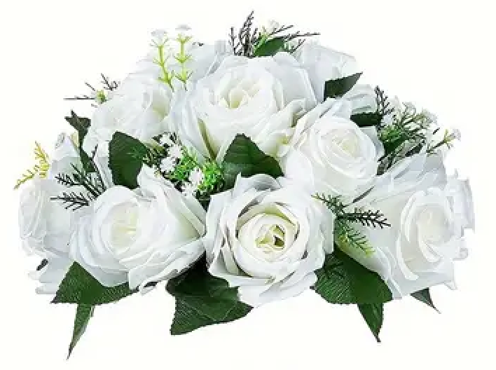 White Green Artificial Flower