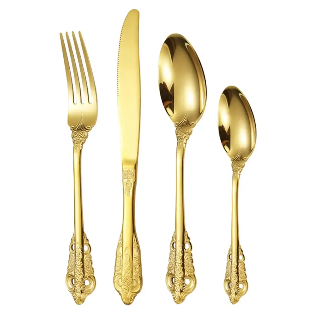 Ornate Gold Cutlery Set Royal