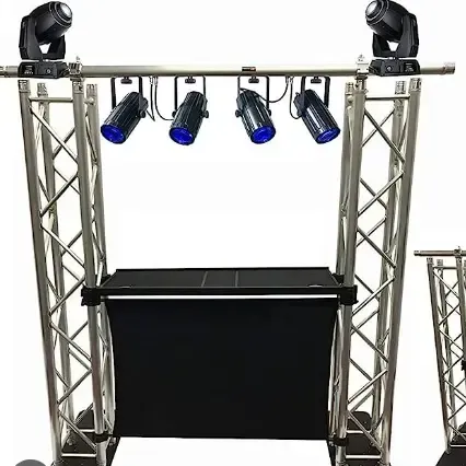 DJ Truss Station with Lighting Setup