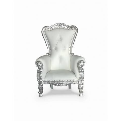 Kids' Throne Chair - Silver