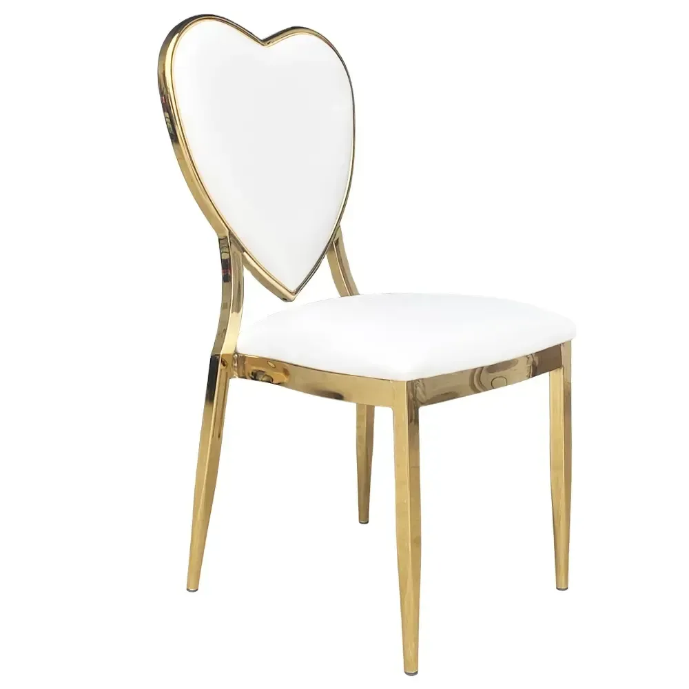 Heart-Shaped Gold Chairs