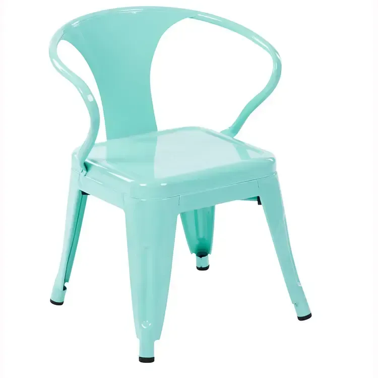 Kids' Colorful Metal Bistro Chairs (Kids)