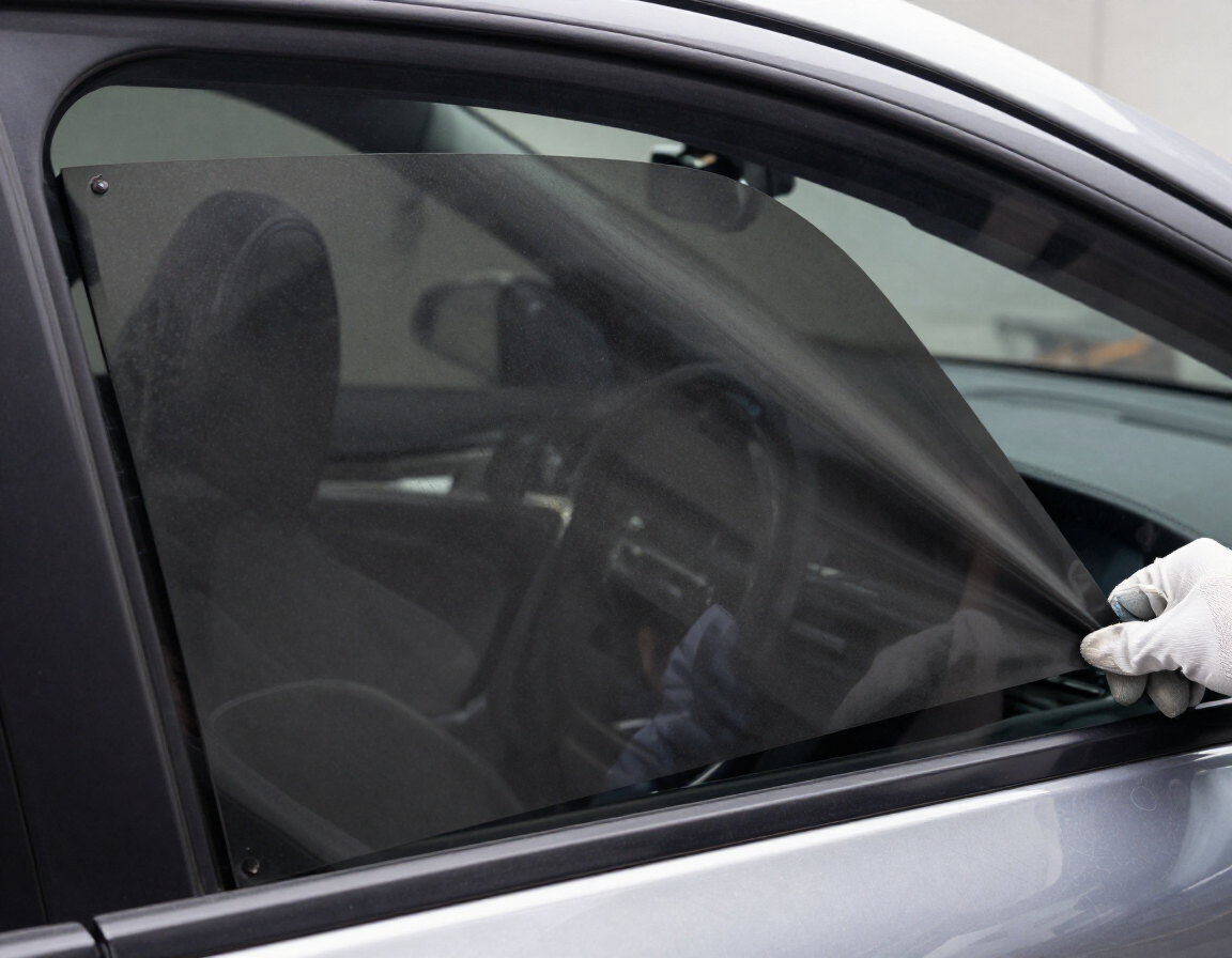 Window tint installation detail