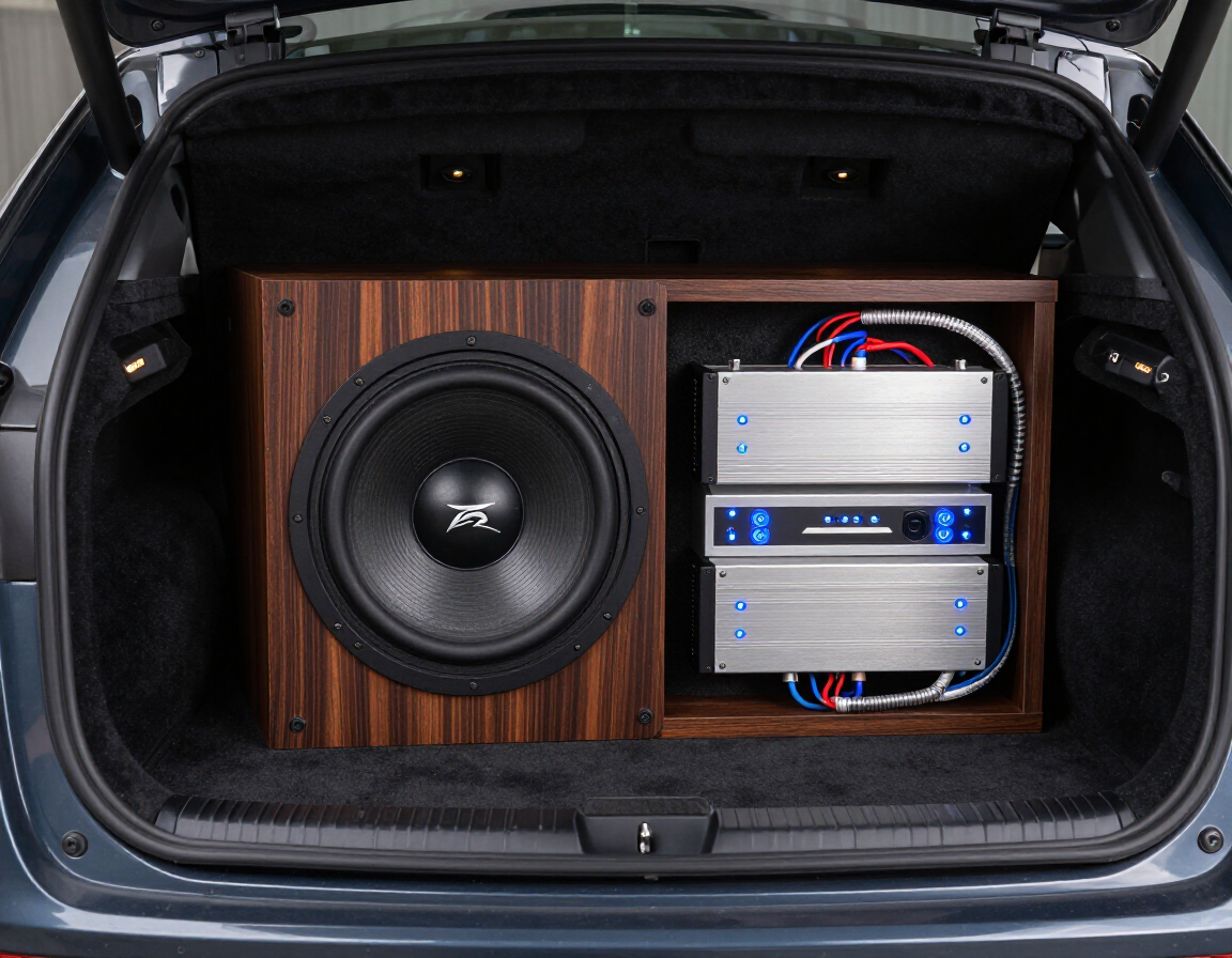 Custom car audio installation