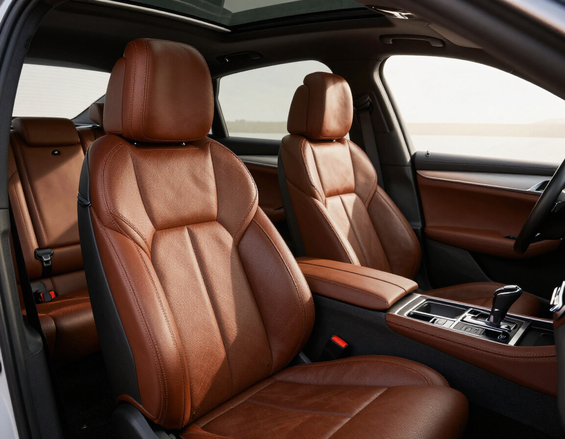 Pristine vehicle interior protected from UV fading by window film