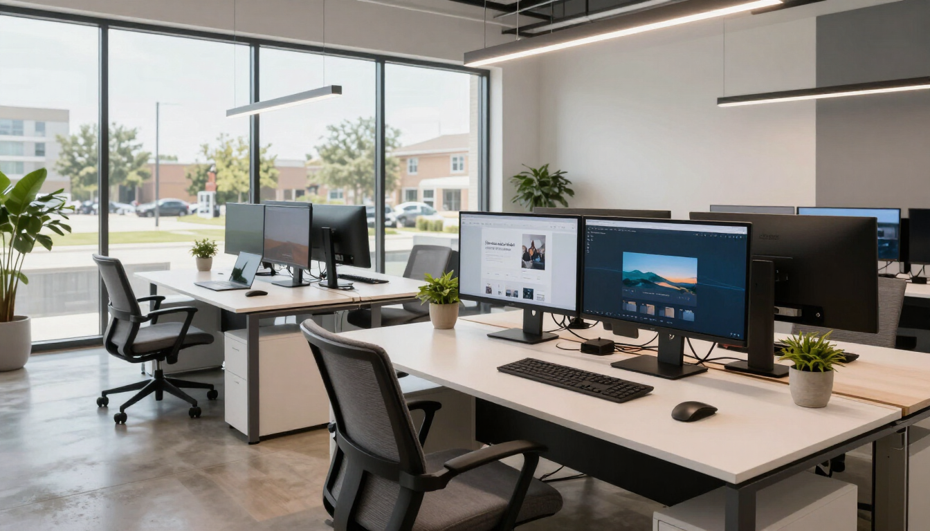 Modern web design for Plano businesses illustration