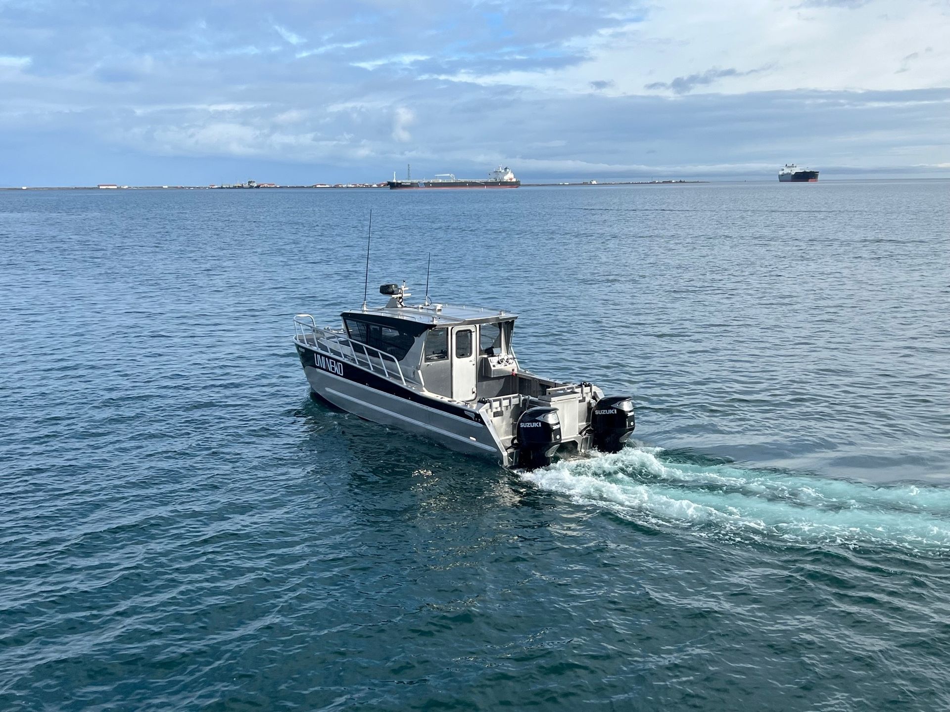 33 foot aluminum fishing catamaran.