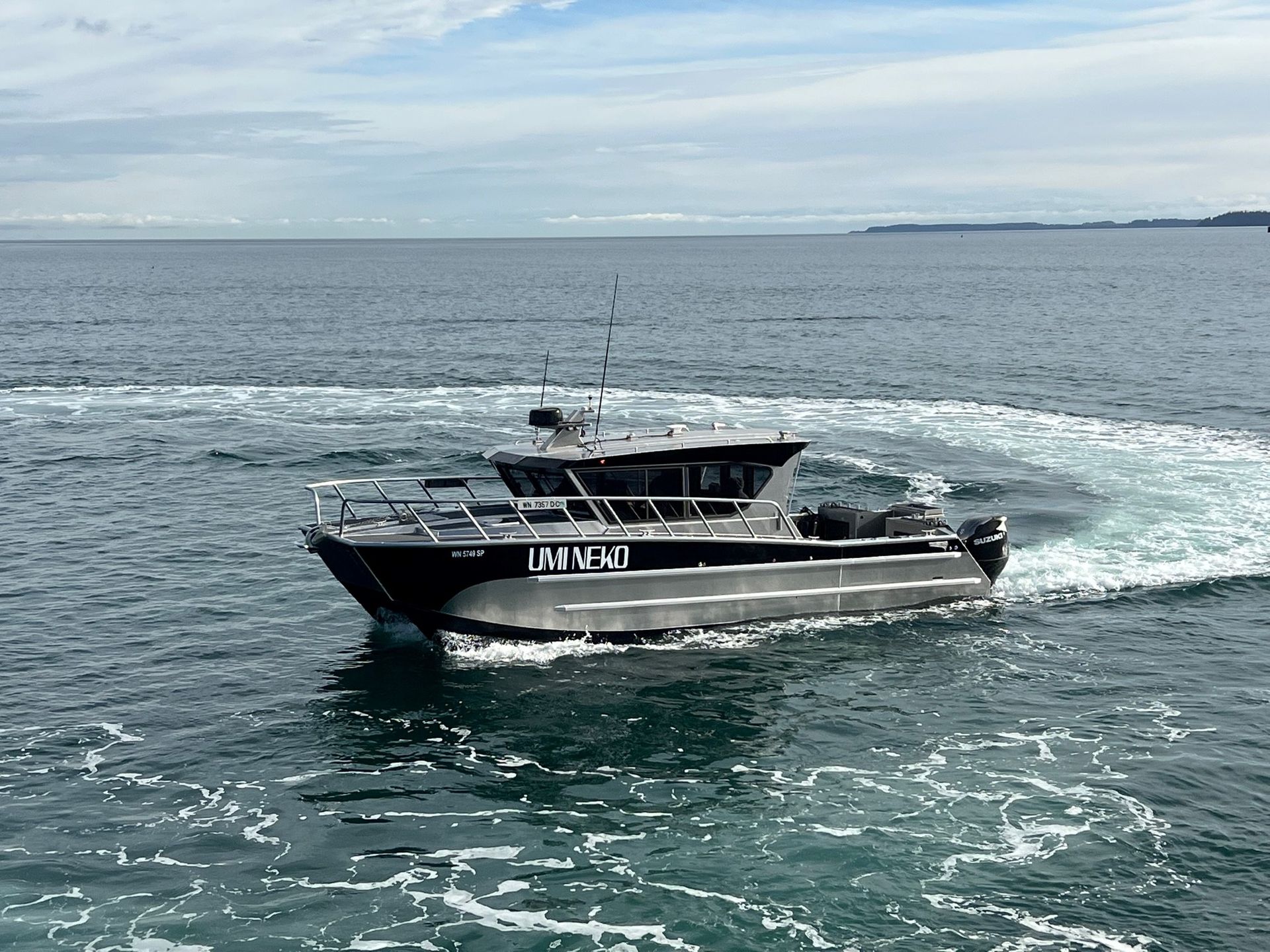 33 foot custom aluminum catamaran, a fantastic riding seaworthy boat. 