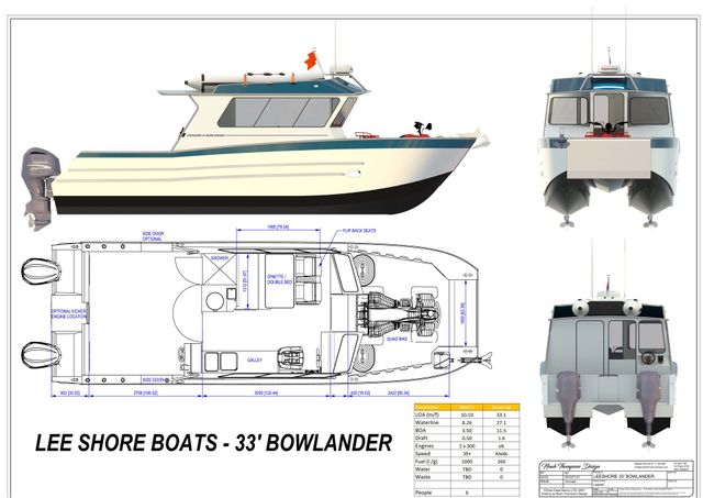 33' 1090GT Walkthrough Lander Catamaran