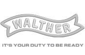 The walther logo is black and white and says `` it 's your duty to be ready ''.