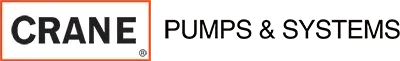 Logo de Crane Pumps & Systems. Le mot « CRANE » est encadré en brun. « PUMPS & SYSTEMS » est inscrit à côté.