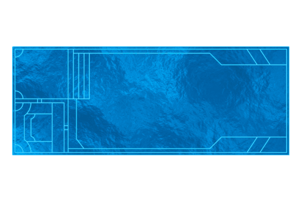 Blue abstract tech-style banner with circuit-like lines and panels