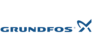 Logo Grundfos: testo blu scuro