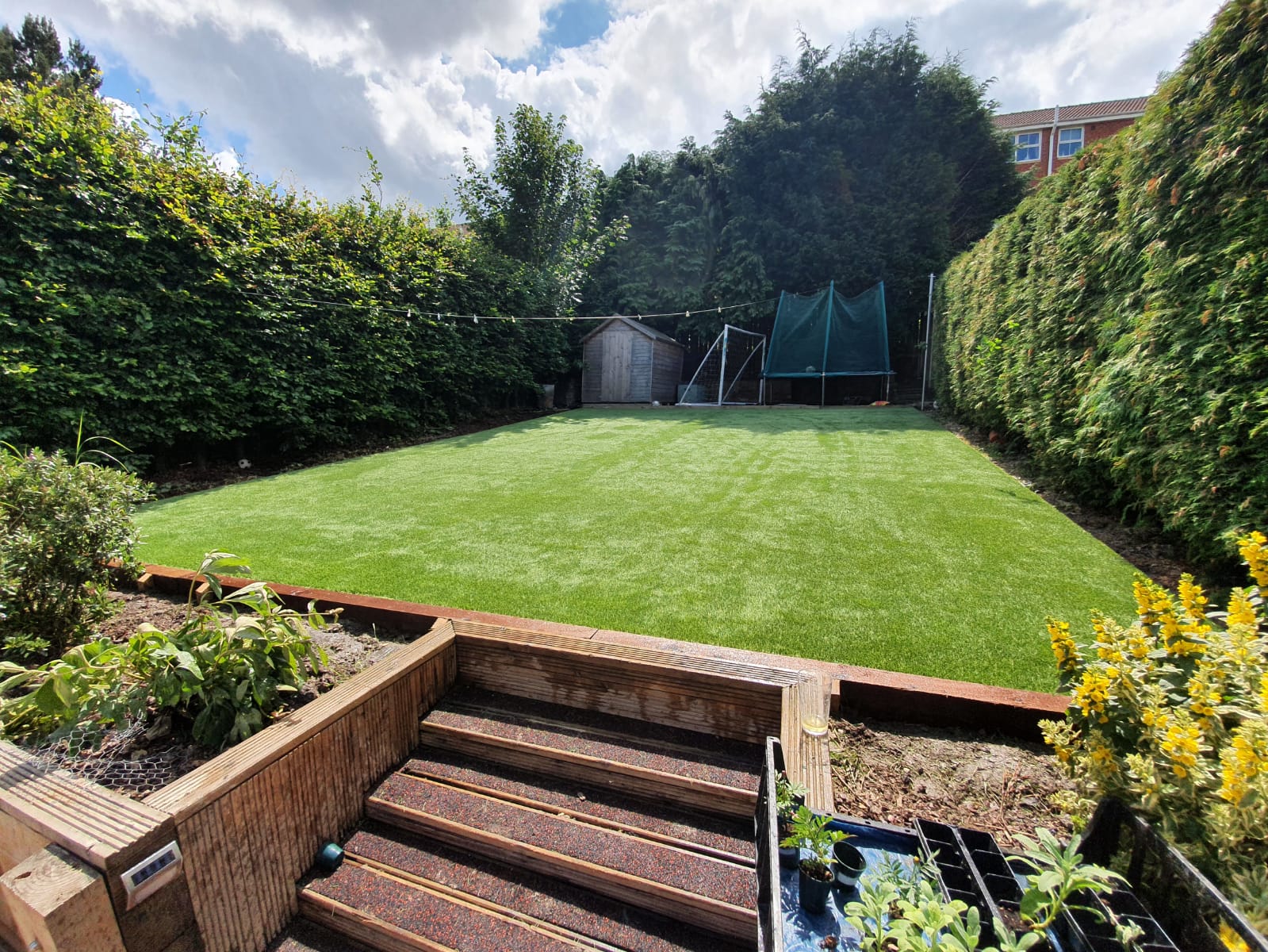 Artificial grass finished install in Dodworth Barnsley