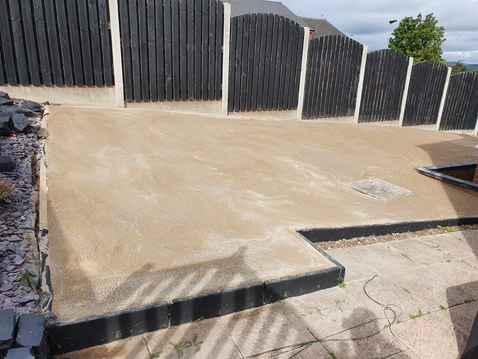 Sand laid for 70m2 artificial grass job in Deepdale Rotherham