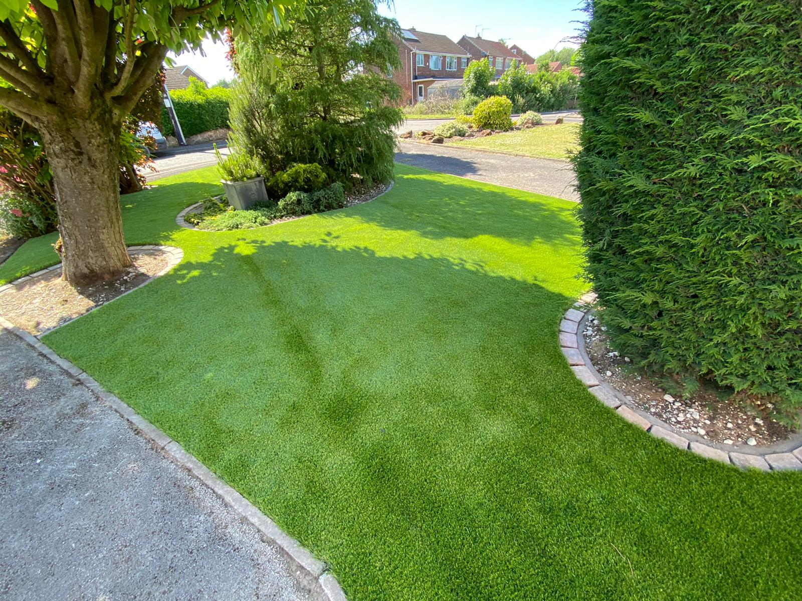 after artificial grass installation in Ilkeston